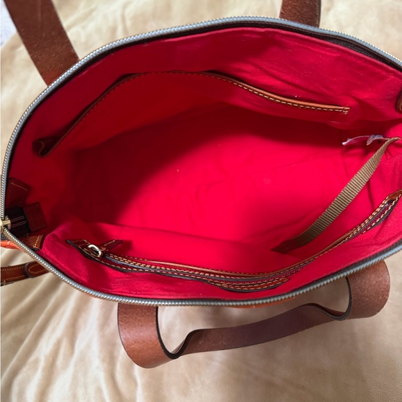 Dooney & Bourke San Francisco Giants Orange Tote Bag Purse Leather Trim - Picture 5 of 10